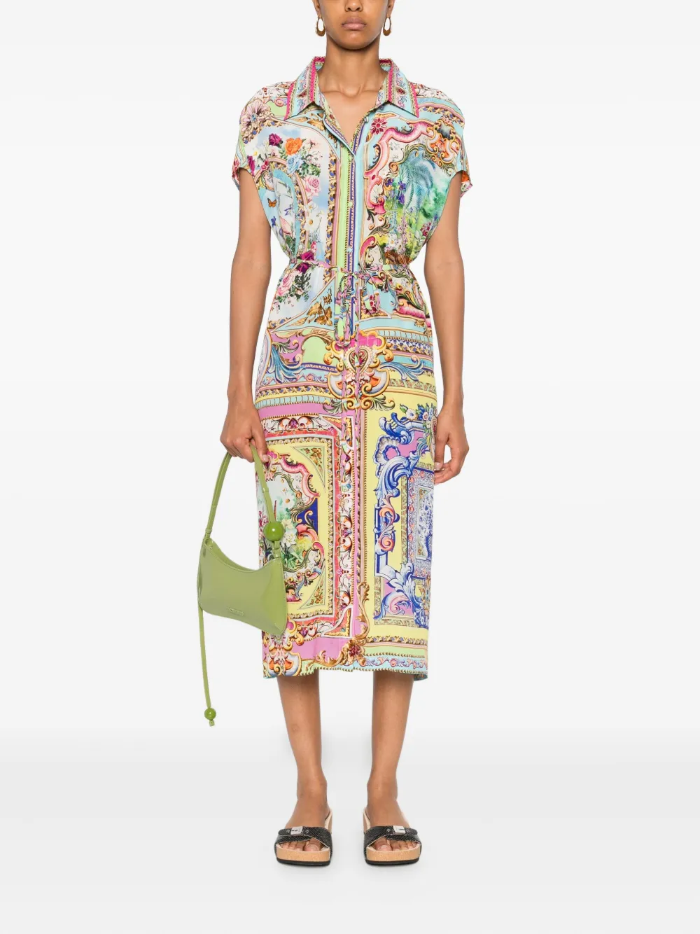 Camilla Blousejurk met bloemenprint - Blauw