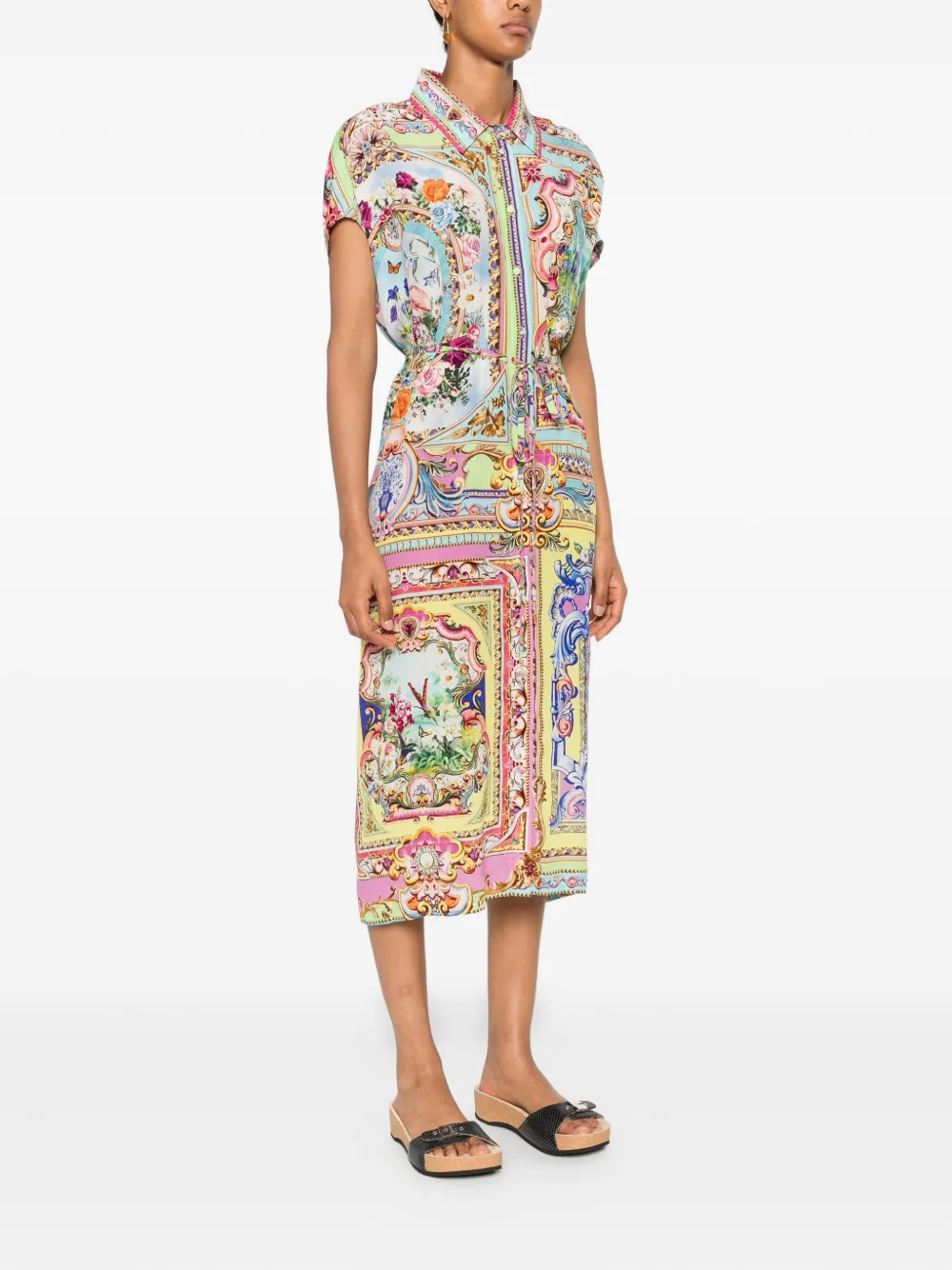 Camilla Blousejurk met bloemenprint Blauw