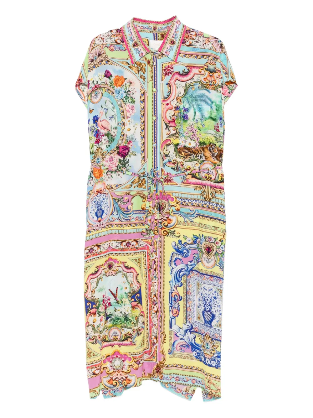 Camilla floral-print shirt midi dress | Blue | Image 1