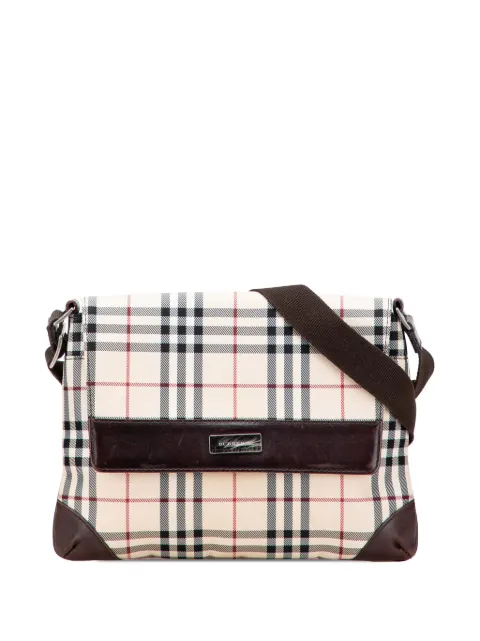 Burberry Pre-Owned 2000-2017 House Check Canvas Flap crossbody bag