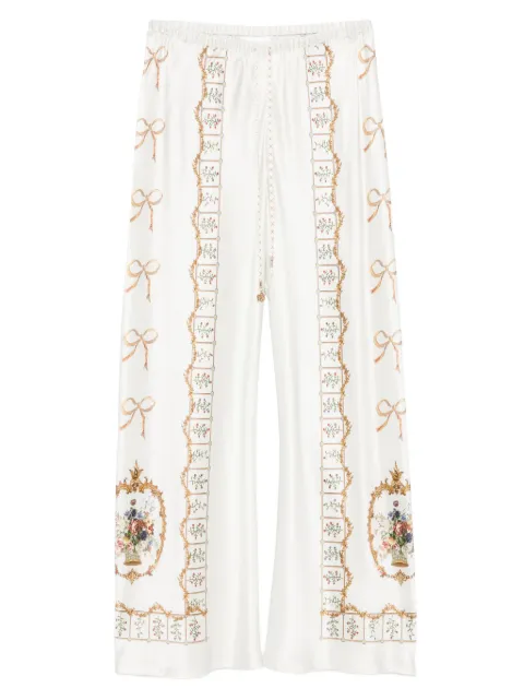 Camilla Dressing Room Drama floral-print bow trousers
