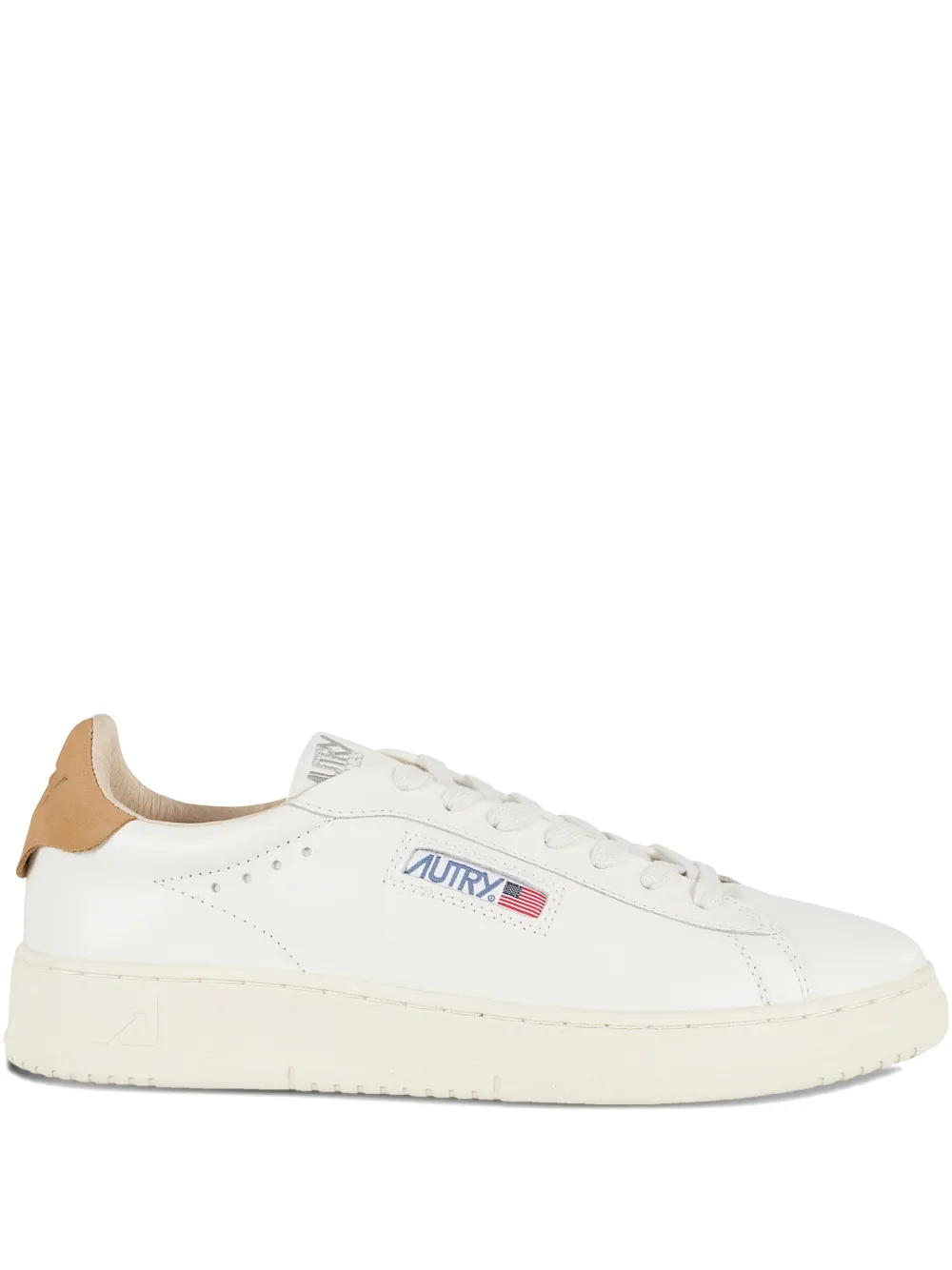 Autry Dallas Low leather-suede sneakers White