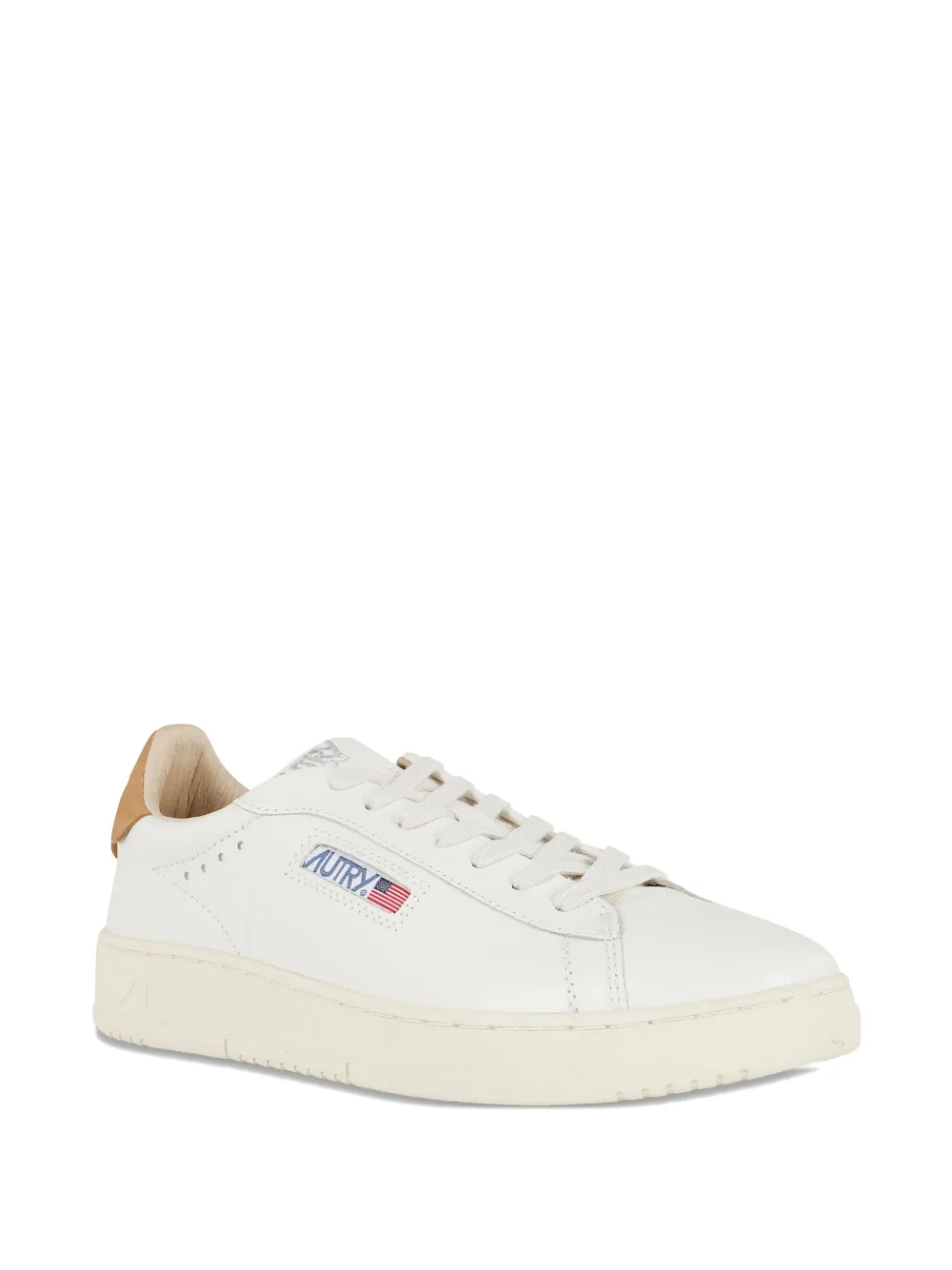 Autry Dallas Low leather-suede sneakers White