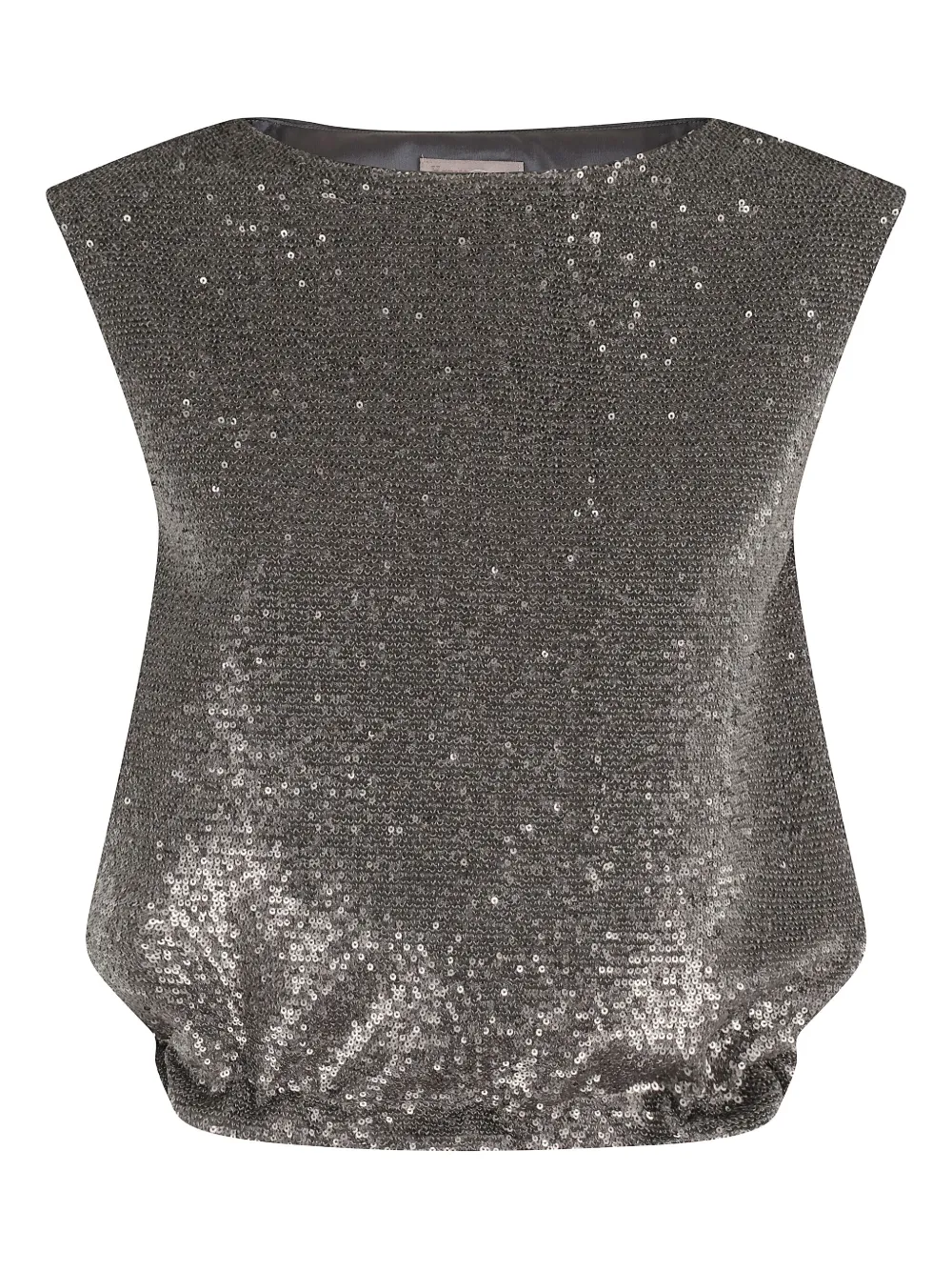 Herno sequin-embellished drawstring top | Silver | Image 1