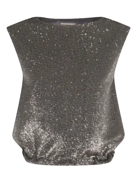 Herno sequin-embellished drawstring top