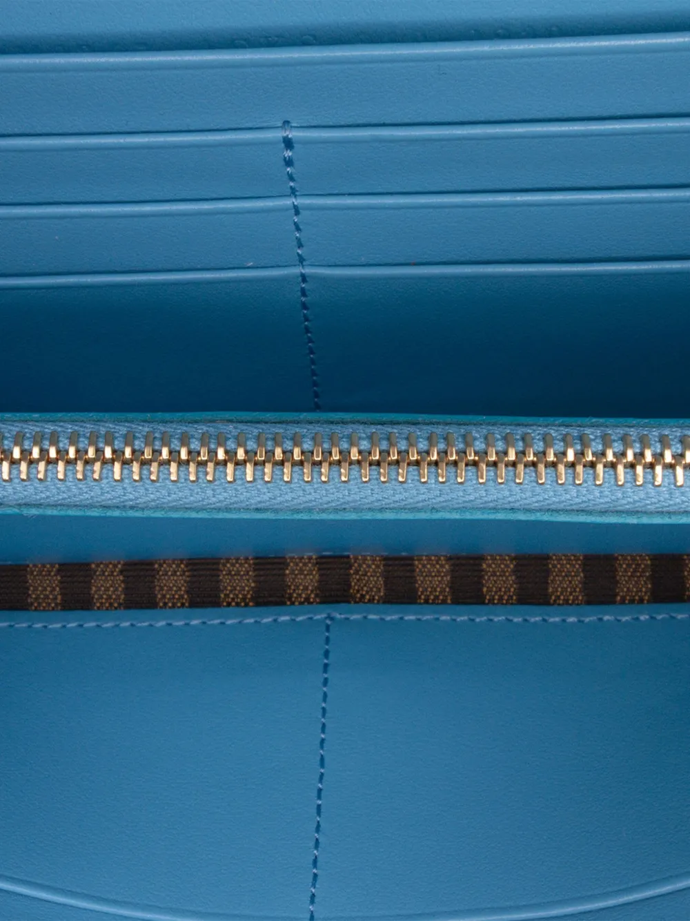 Pre-owned Fendi 2010-2025 Sarah Coleman Micro Ff Embossed Calfskin Fish Eye Vertigo Wallet On Chain Crossbody Bag In Multi