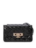 CHANEL Pre-Owned 2014-2015 Quilted Patent Golden Class Accordion Flap crossbody bag - Grey