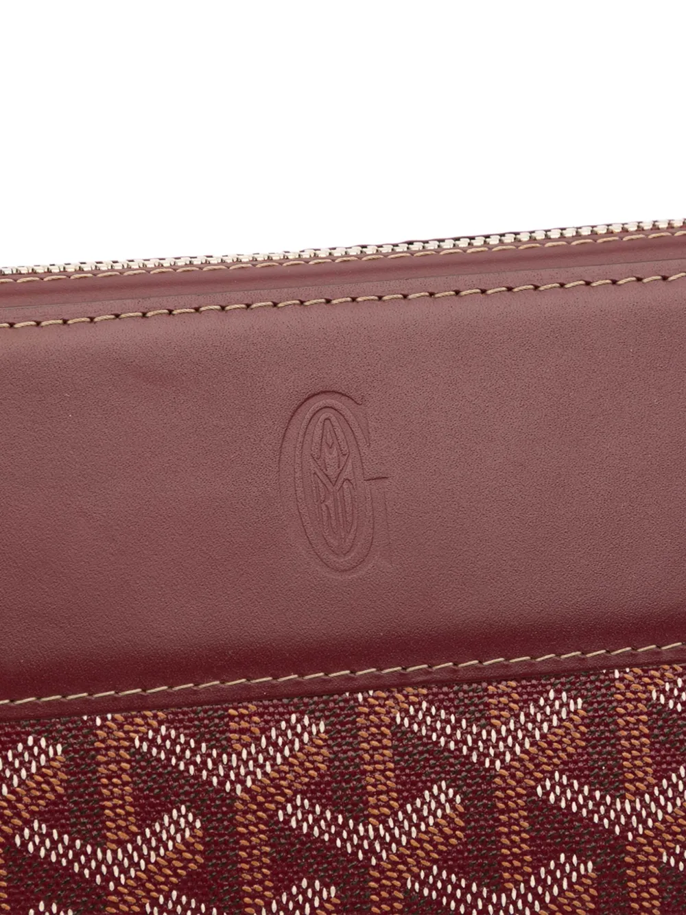 Pre-owned Goyard 2013 Ine Opera Travel Wallet Long Wallets In Red