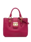 Miu Miu Pre-Owned 2010-2025 Goatskin Madras satchel - Pink