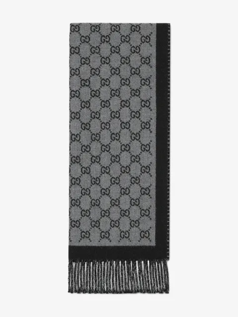 Gucci GG jacquard wool scarf