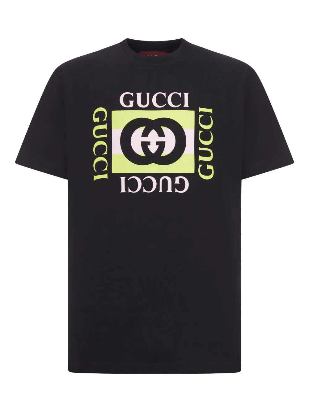 Gucci logo-plaque cotton T-shirt Zwart