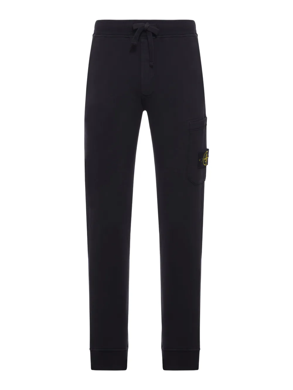 Stone Island patch-pocket cotton track pants - Zwart