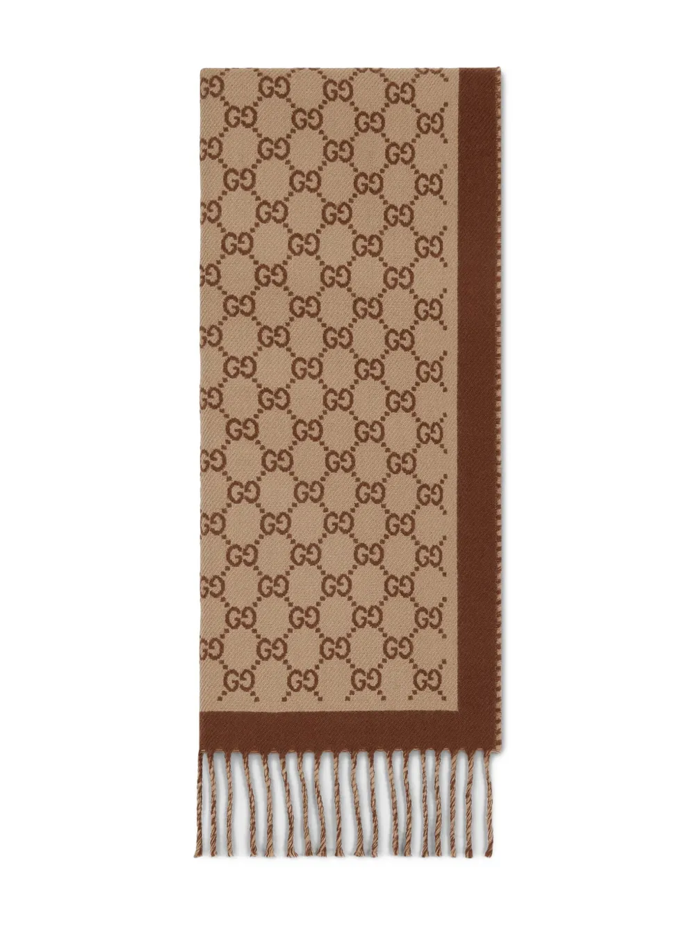 Gucci Sjaal met GG-patroon Bruin