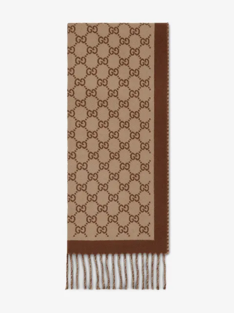 Gucci GG-pattern wool scarf