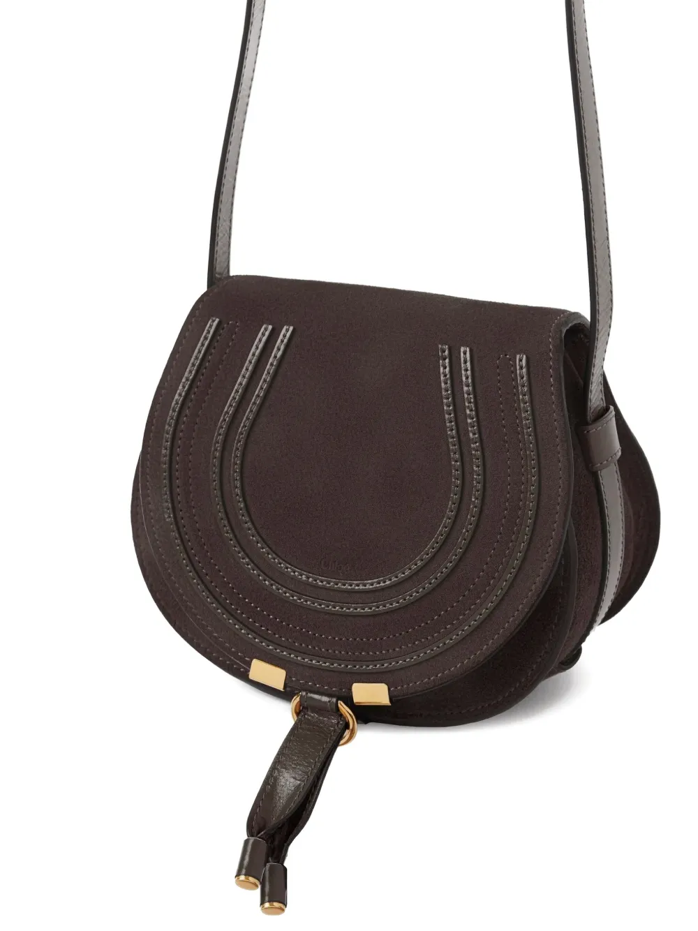 Chloé Marcie leren mini-tas Bruin