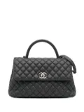 CHANEL Pre-Owned 2015-2016 Large Quilted Caviar Coco Top Handle Bag satchel - Grey