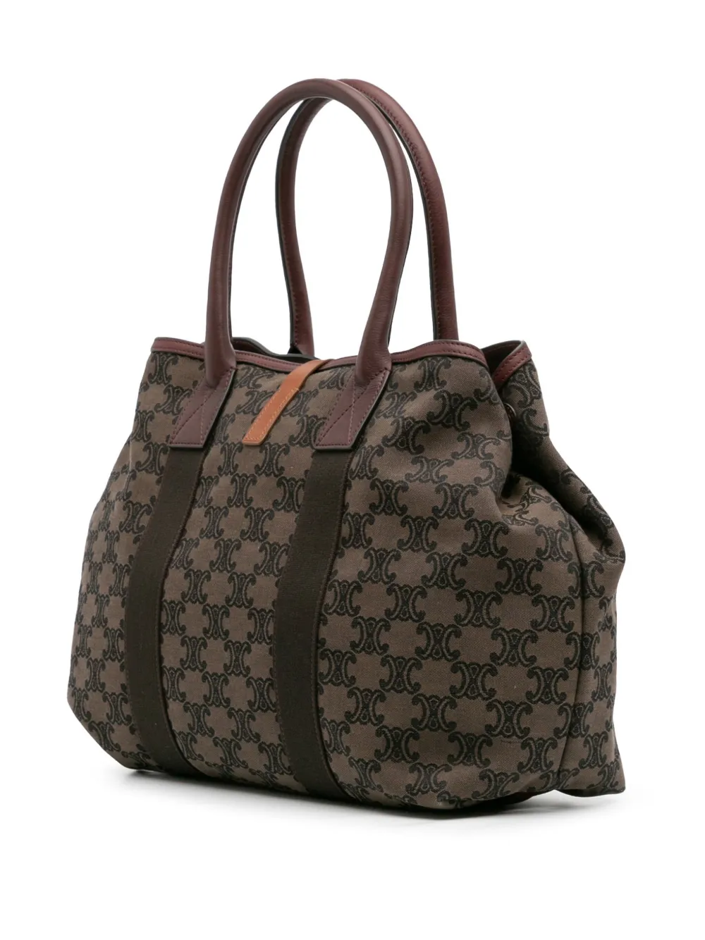 Pre-owned Celine 2009 Macadam Canvas Tote Bag In Brown