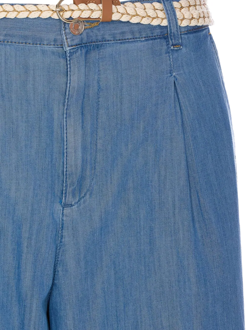 LIU JO Straight plooibroek Blauw