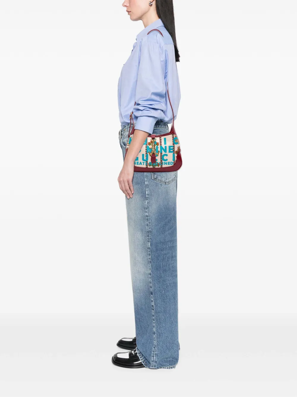 Gucci Pre-Owned 2016-2025 Small Canvas 100 Centennial Music Jackie 1961 crossbody bag | Pre-Owned | Image 2