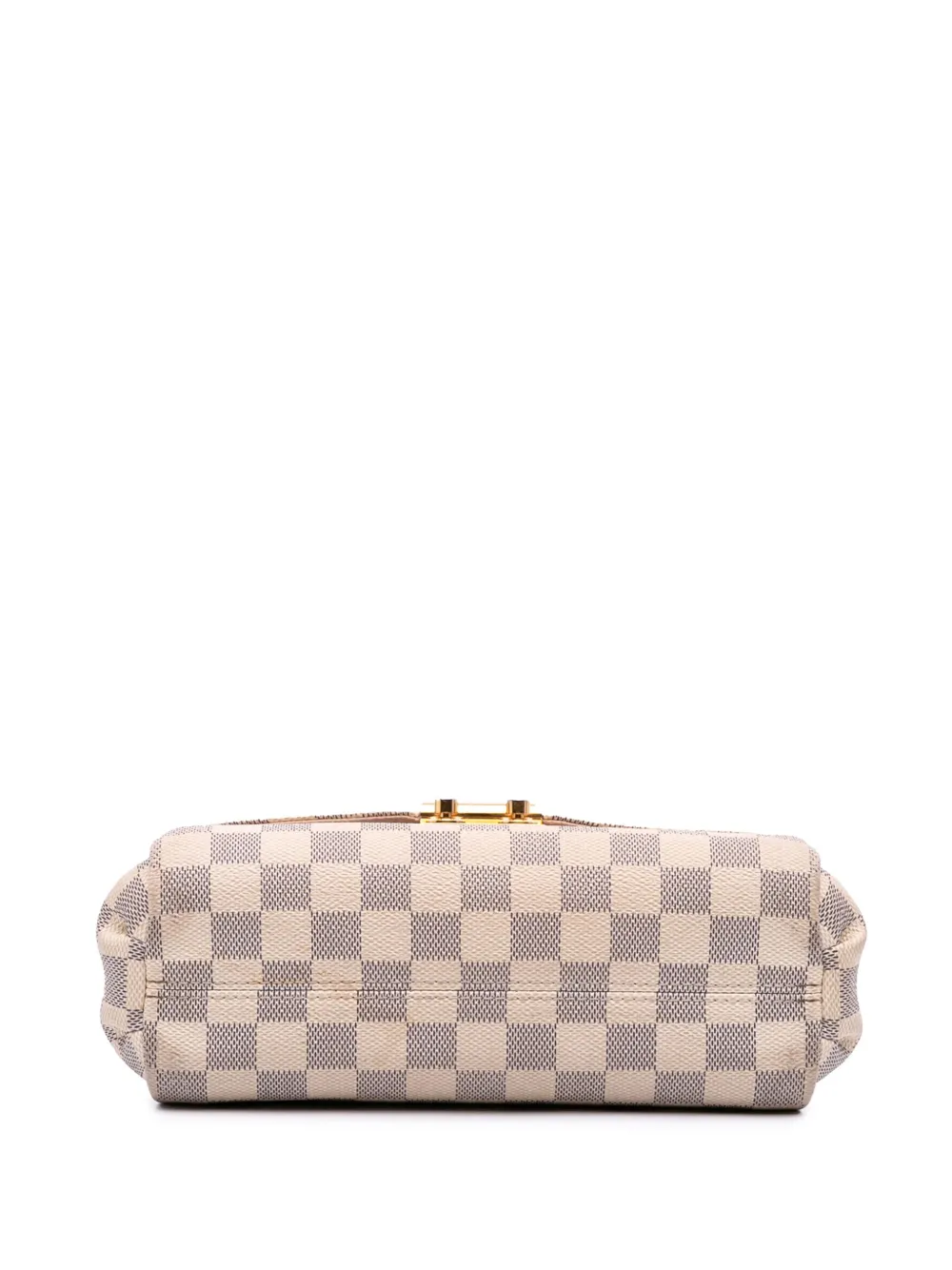 Pre-owned Louis Vuitton 2015 Damier Azur Croisette Satchel In White