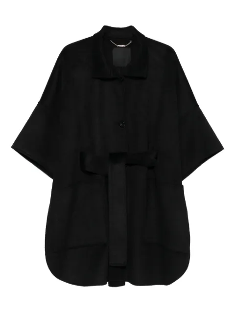 LIU JO belted buttoned-up cape 