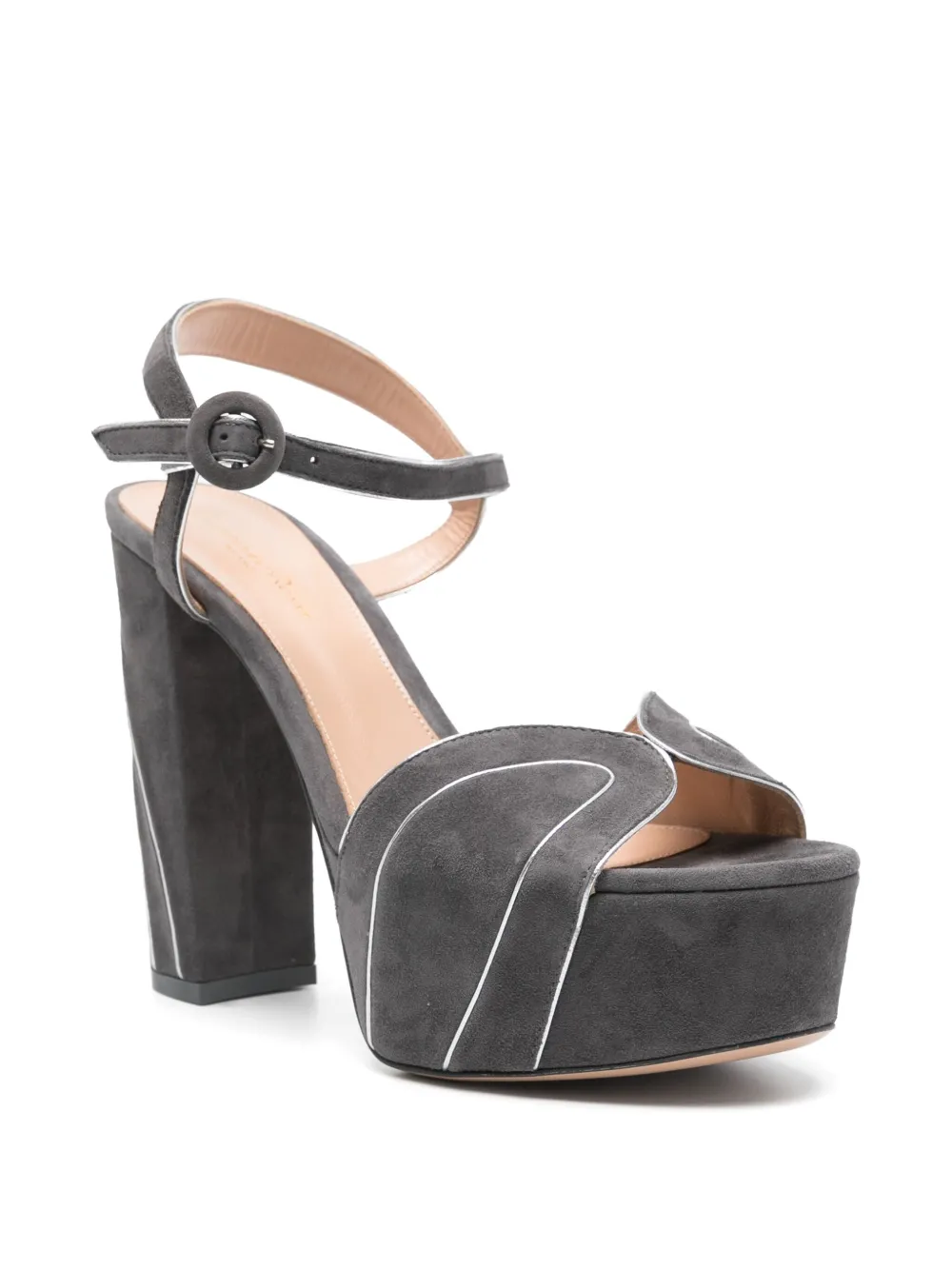 Gianvito Rossi Suède sandalen Grijs