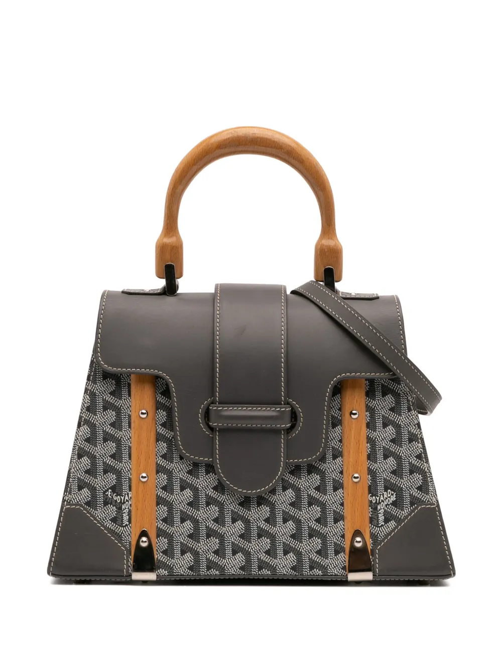 Goyard Pre-Owned 2016 ゴヤールディン サイゴン ストラクチャード PM サッチェルバッグ - グレー Goyard Pre-Owned 2016 ゴヤールディン サイゴン ストラクチャード PM サッチェルバッグ - グレー
