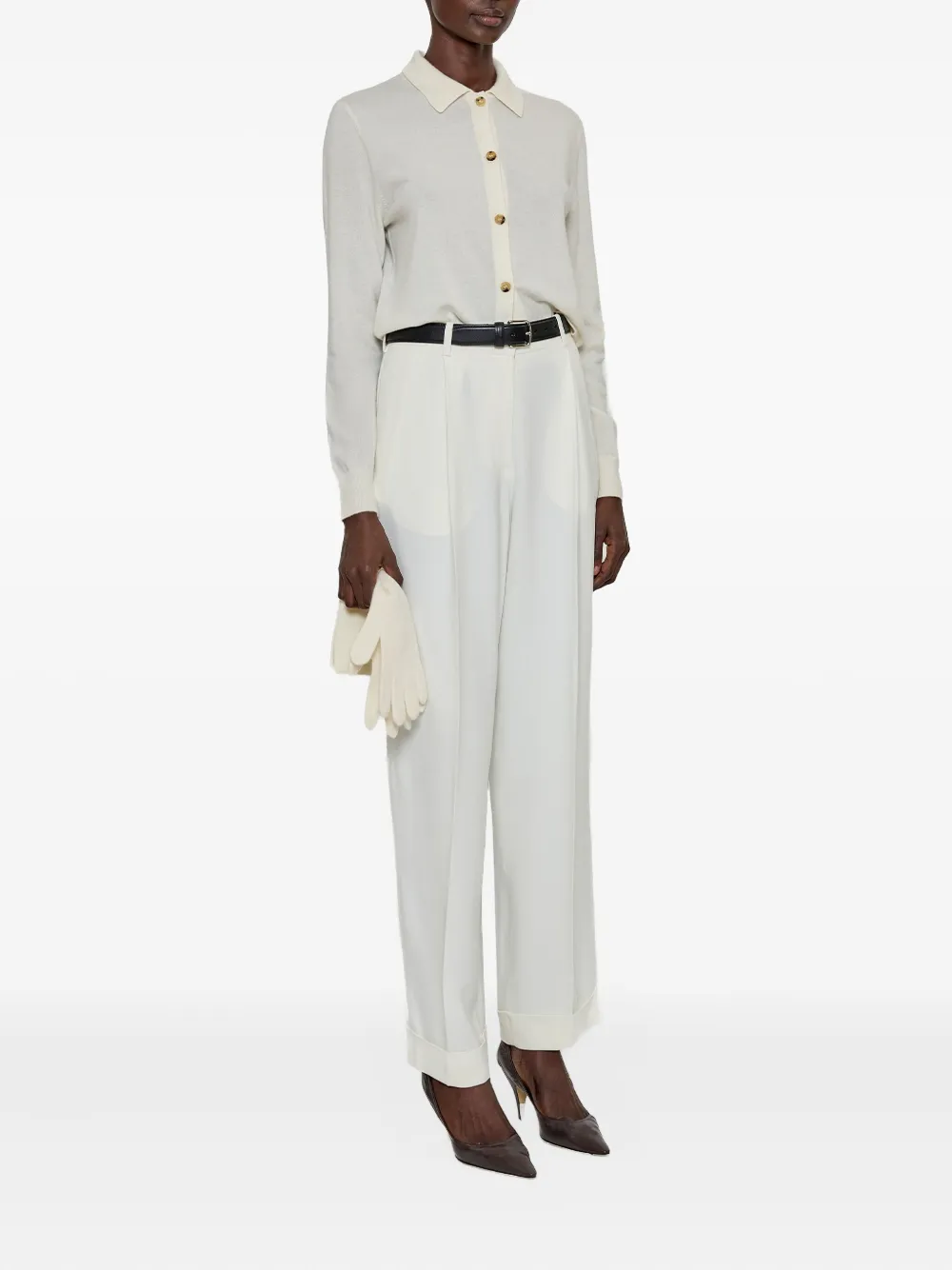 Arch4 button-fastening shirt - Wit