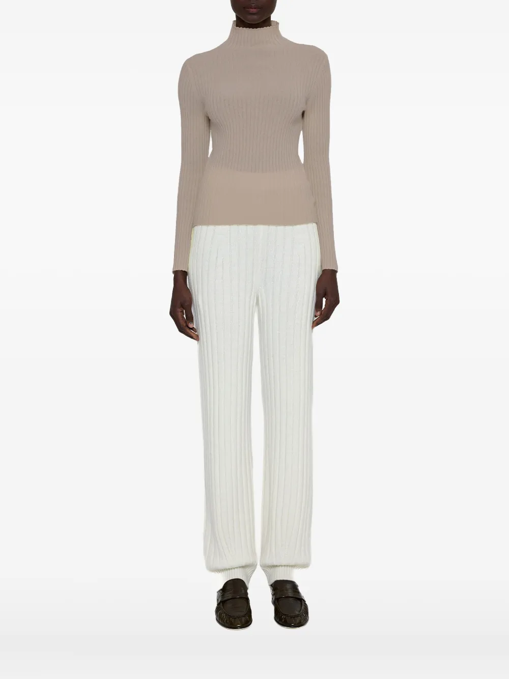 Arch4 Mock Neck T-shirt In Neutral