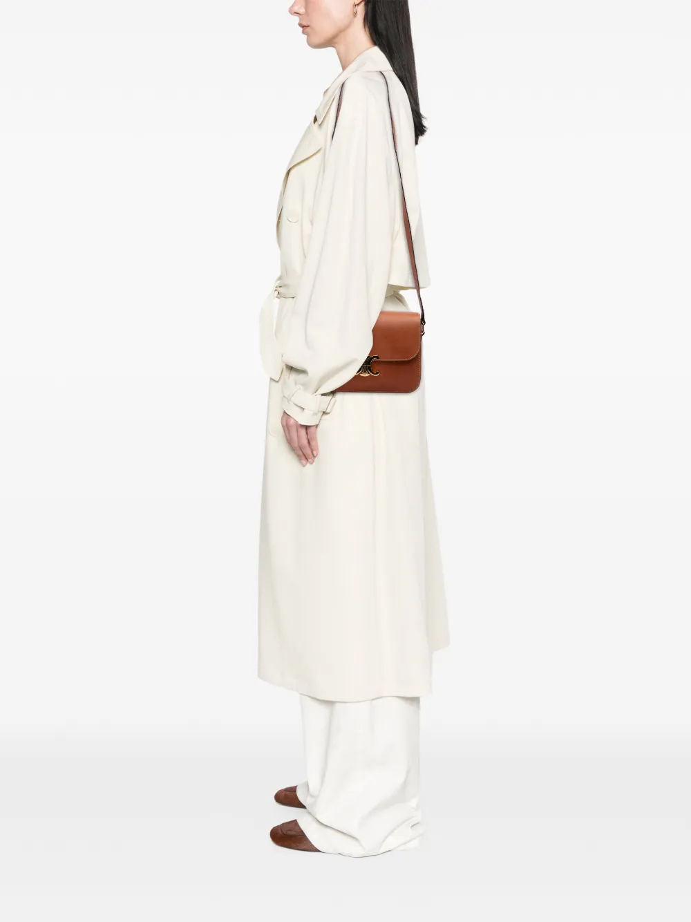 Céline Pre-Owned 2022 Classique Natural Calfskin Triomphe crossbody bag | Pre-Owned | Image 2