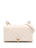 CHANEL Pre-Owned 2019 Quilted Calfskin Pearl CC Accordion Flap crossbody bag - White