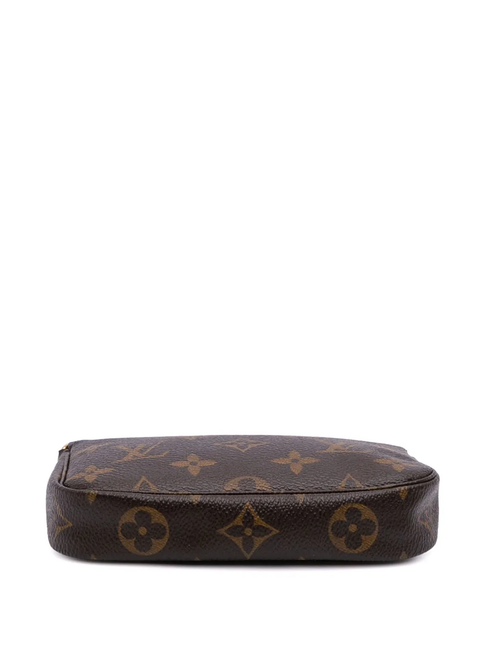 Pre-owned Louis Vuitton 2008 Monogram Mini Pochette Accessoires Handbag In Brown