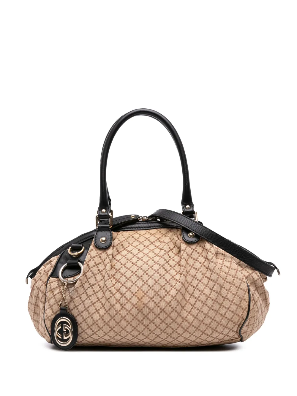 Gucci Pre-Owned 2016-2025 Diamante Canvas Sukey satchel - ブラウン Gucci Pre-Owned 2016-2025 Diamante Canvas Sukey satchel - ブラウン