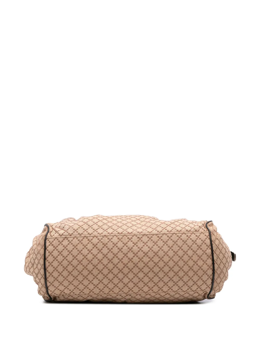 Pre-owned Gucci 2016-2025 Diamante Canvas Sukey Satchel In Brown