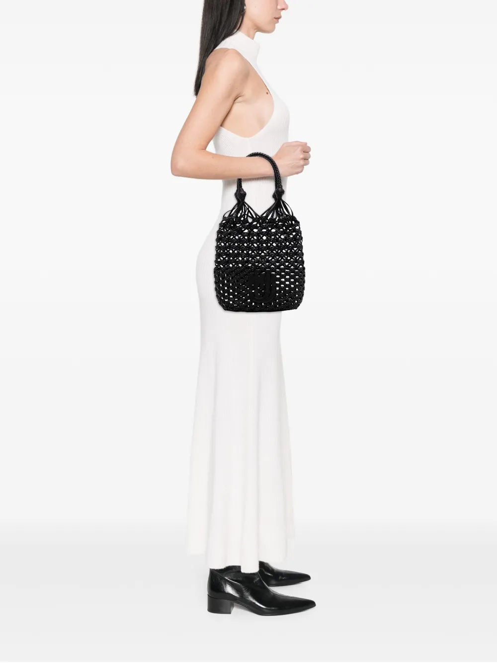 Miu Miu Pre-Owned 2000-2010 Nappa Macrame bucket bag | Pre-Owned | Image 2