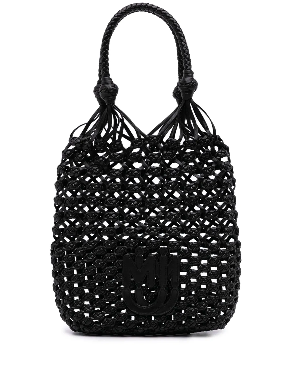 Miu Miu Pre-Owned 2000-2010 Nappa Macrame bucket bag | Black | Image 1