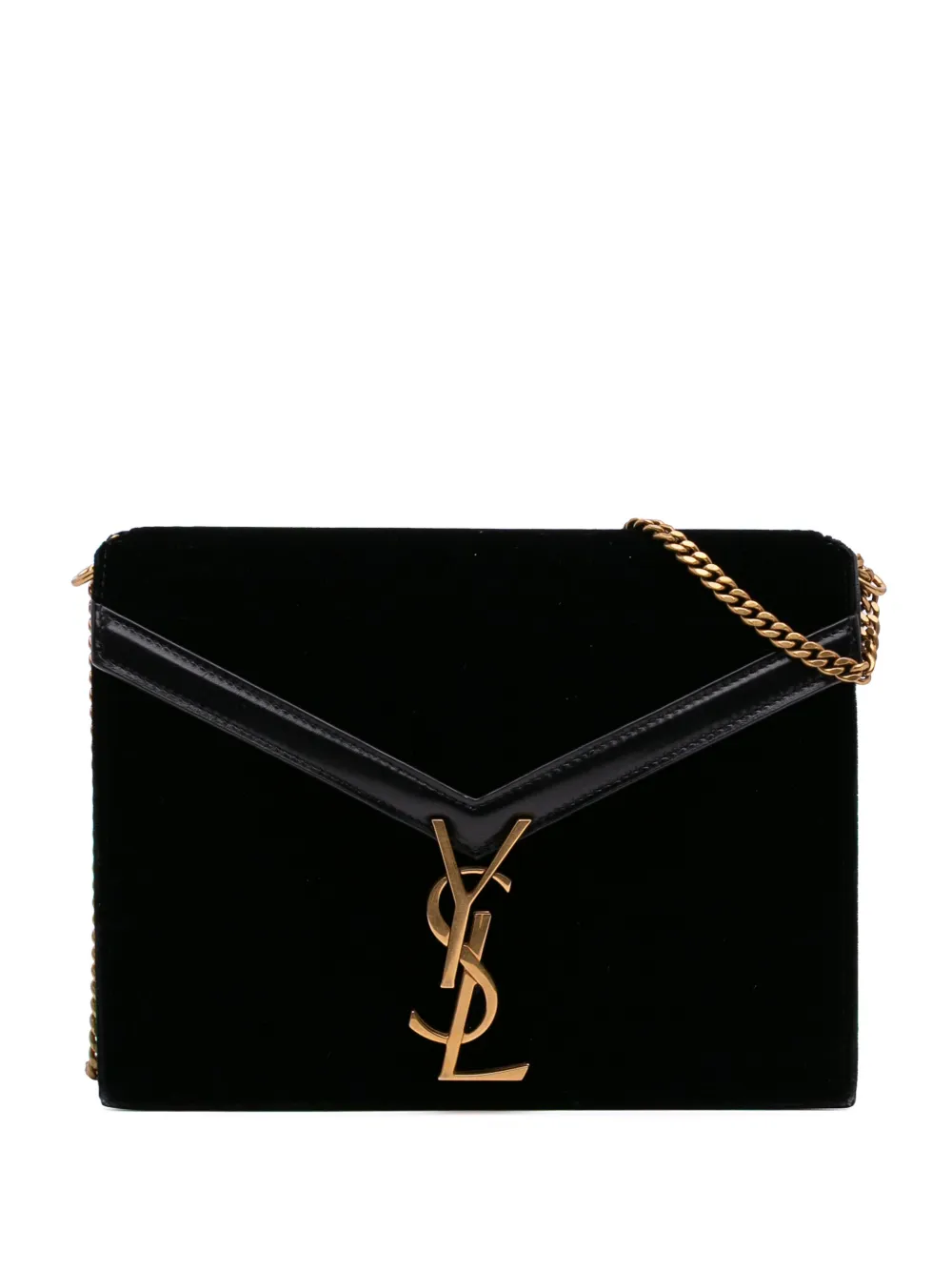 Saint Laurent Pre-Owned 2019 Velvet Monogram Cassandra Clasp Bag Saint Laurent Pre-Owned 2019 Velvet Monogram Cassandra Clasp Bag