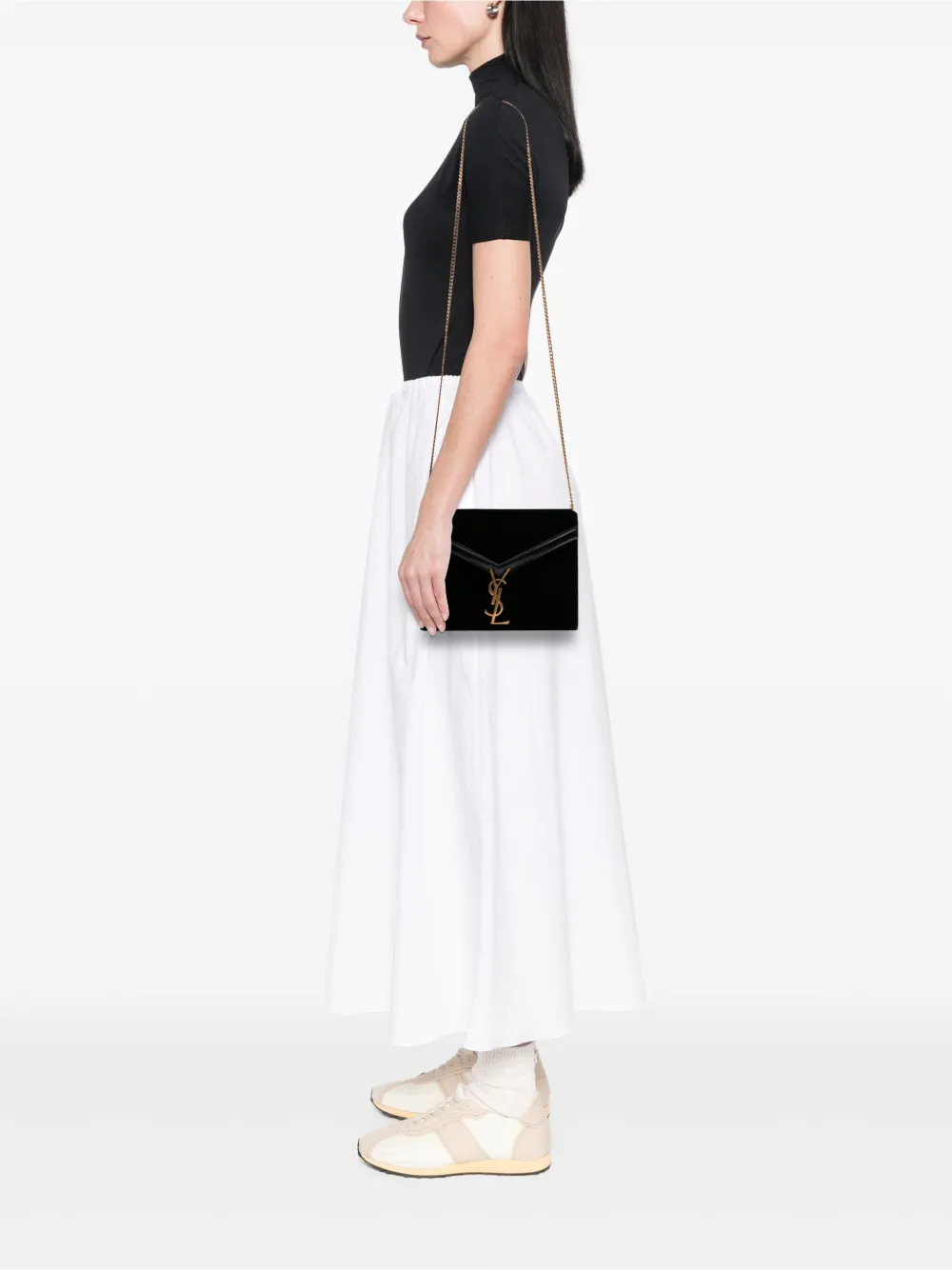 Saint Laurent Pre-Owned 2019 Velvet Monogram Cassandra Clasp Bag crossbody bag | Pre-Owned | Image 2