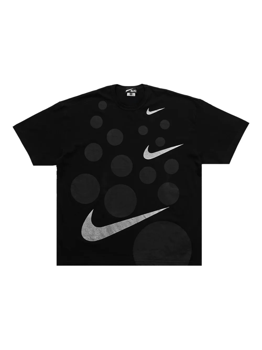 Comme des Garçons Homme playera con motivo Swoosh Circle | negro | Image 1