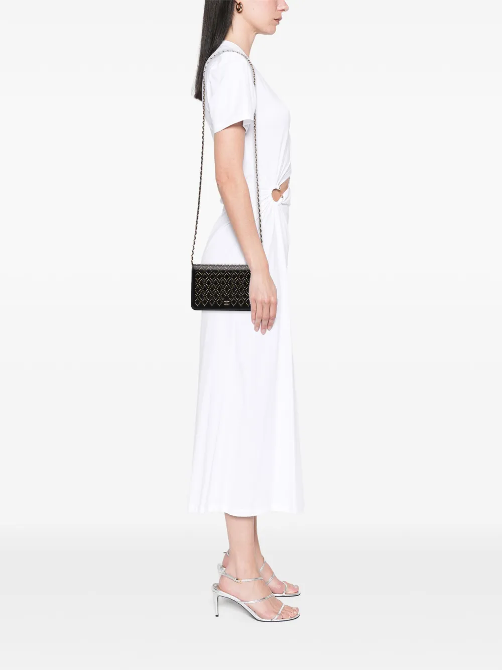 CHANEL Pre-Owned 2016-2017 CC Studded Lambskin Wallet on Chain crossbody bag | Pre-Owned | Image 2