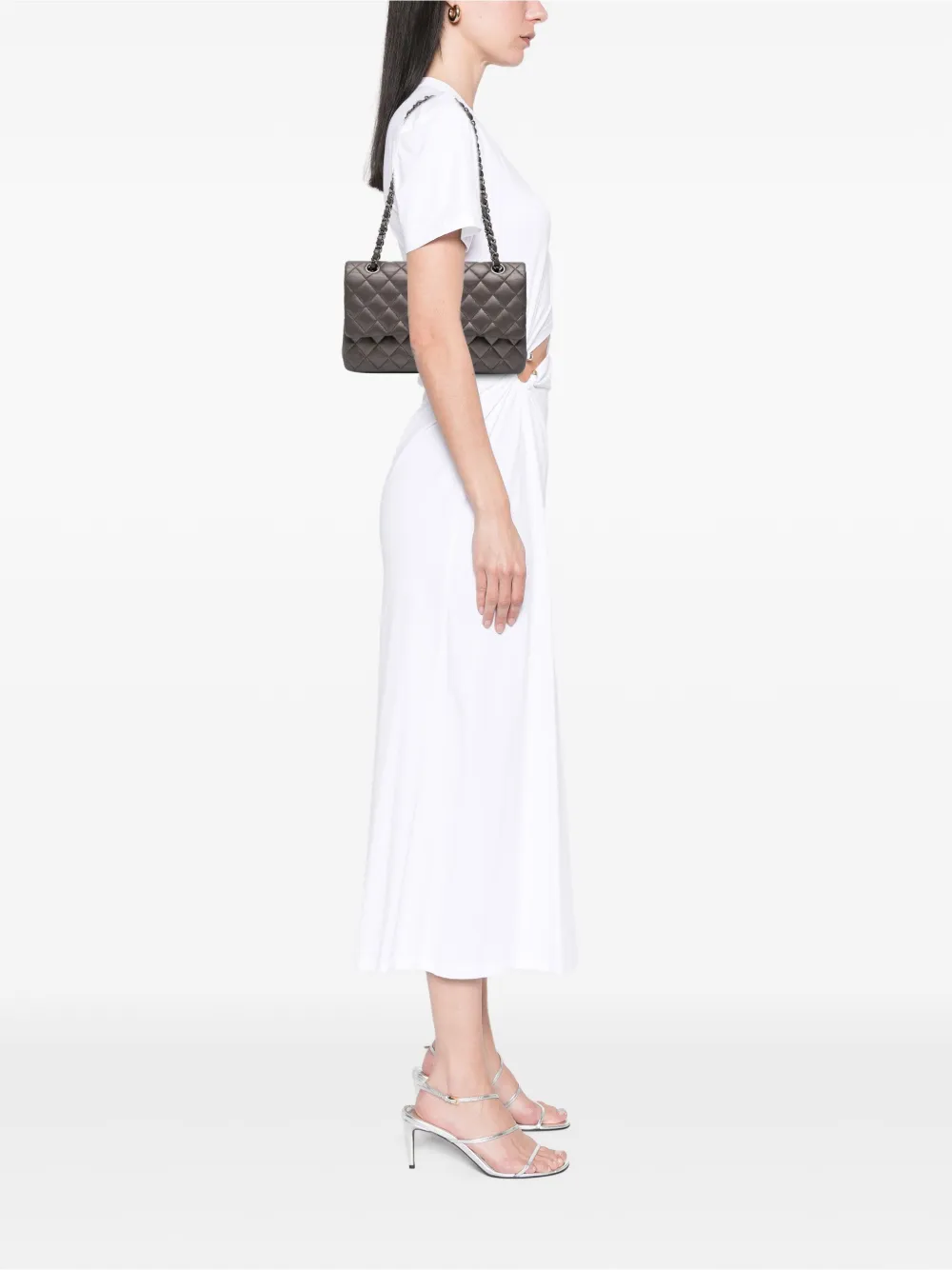 CHANEL Pre-Owned 2013-2014 Medium Classic Lambskin Double Flap shoulder bag | Pre-Owned | Image 2