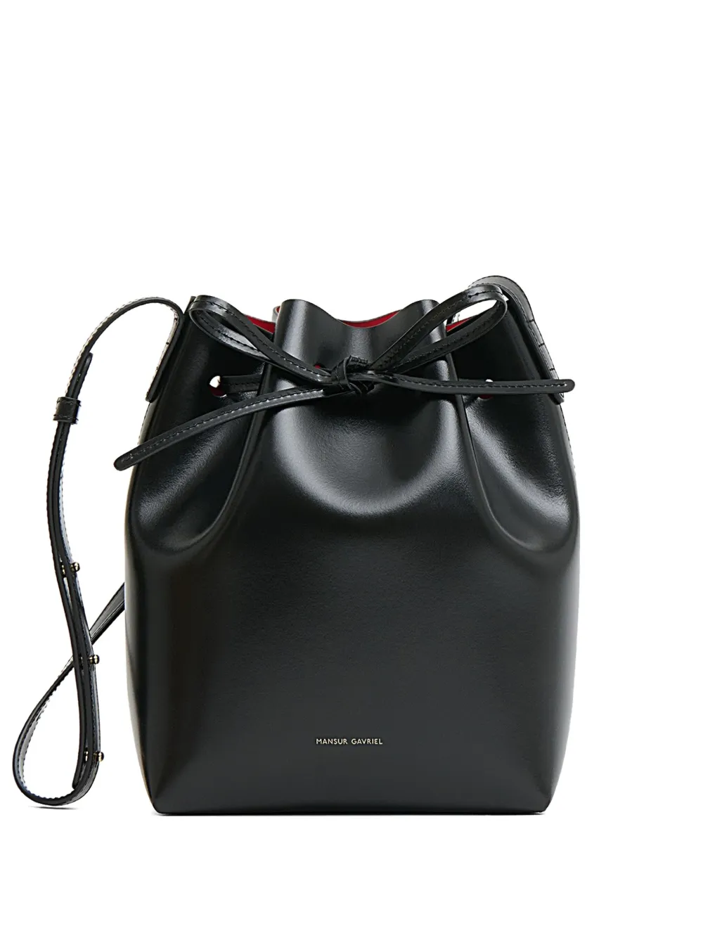 Mansur Gavriel mini leather bucket bag | Black | Image 1