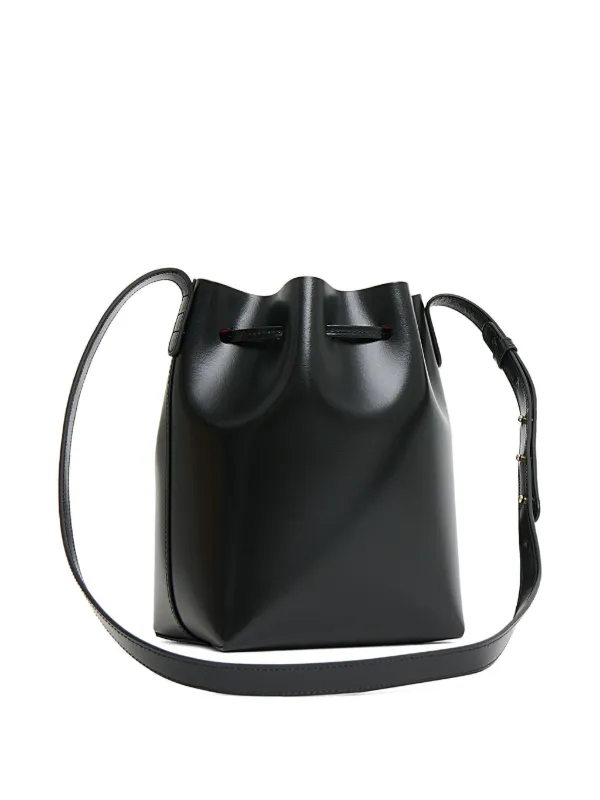 Mansur Gavriel Mini Leather Bucket Bag | Black | FARFETCH
