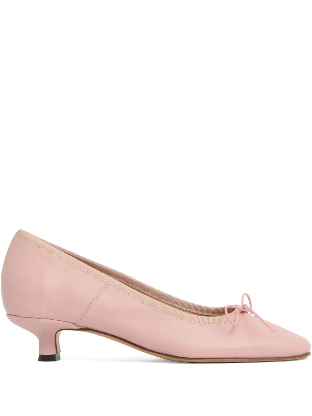 Mansur Gavriel Kitten-heel Bow Pumps In Black