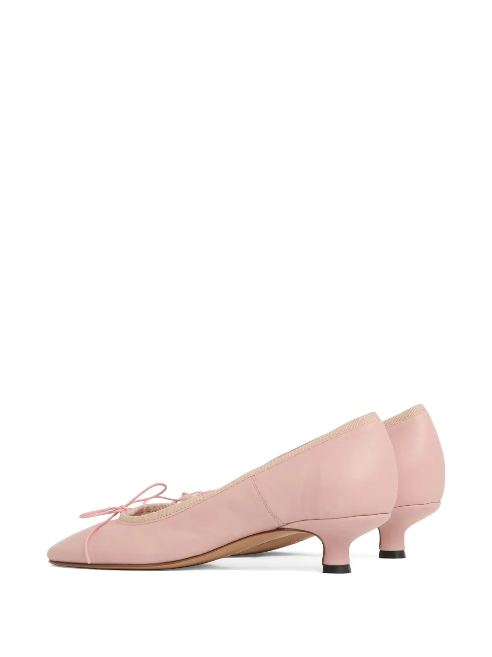 Mansur Gavriel Kitten-heel Bow Pumps In Black