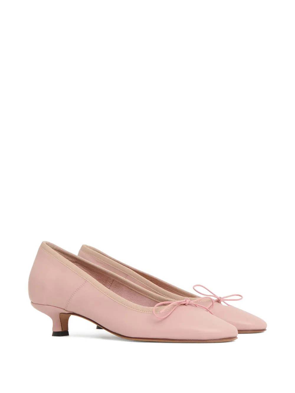 Mansur Gavriel Kitten-heel Bow Pumps In Black