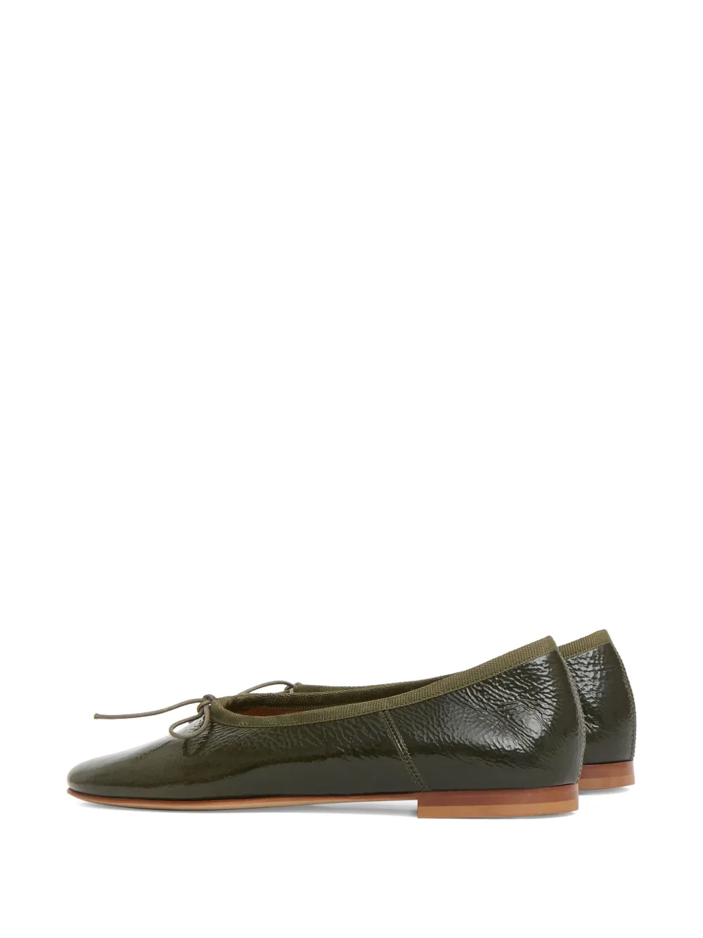Mansur Gavriel Dream Bow-detail Ballet Flats In Green