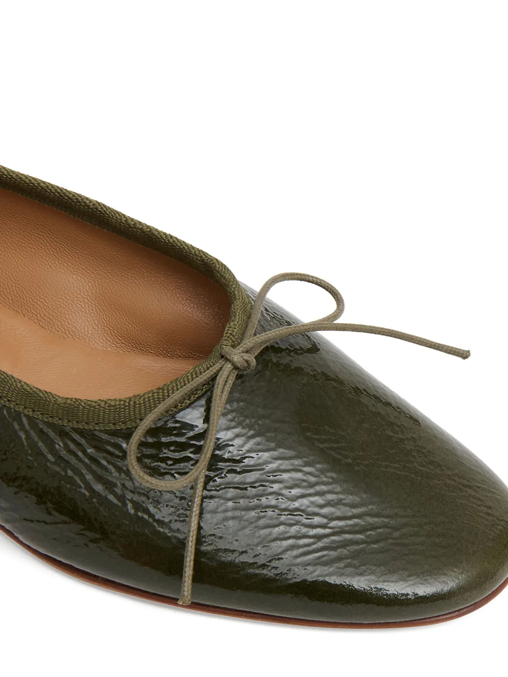 Mansur Gavriel Dream Bow-detail Ballet Flats In Green