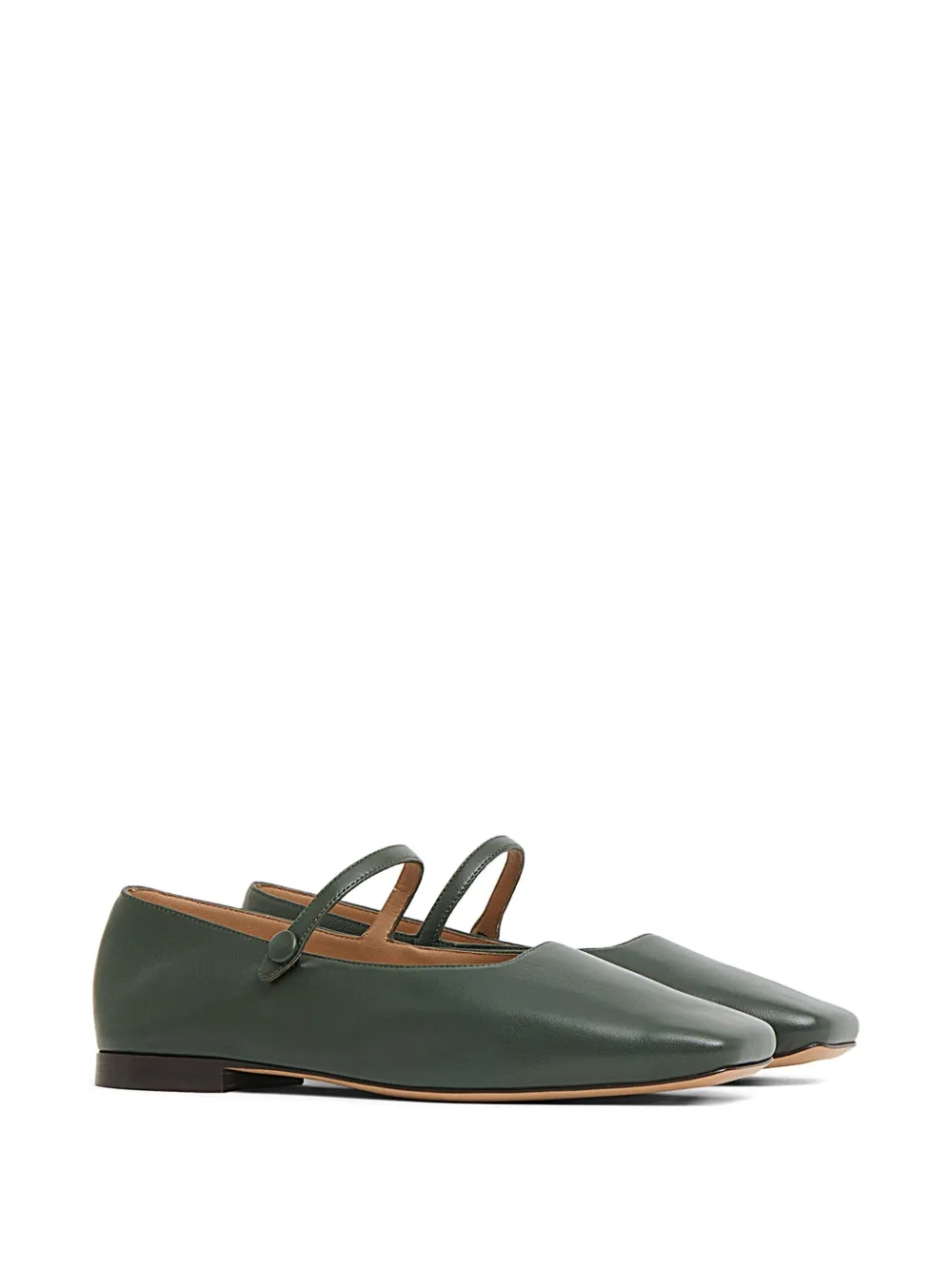 Mansur Gavriel Ballerina's met vierkante neus - Groen