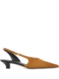 Mansur Gavriel slingback pointed-toe mules - Brown